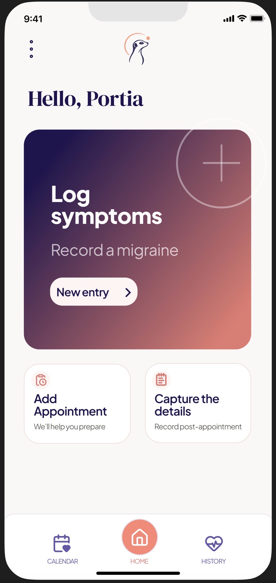 App screen 1